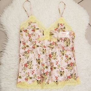 💕GOLD HAWK💕 100% Silk Camisole Pink Blossom